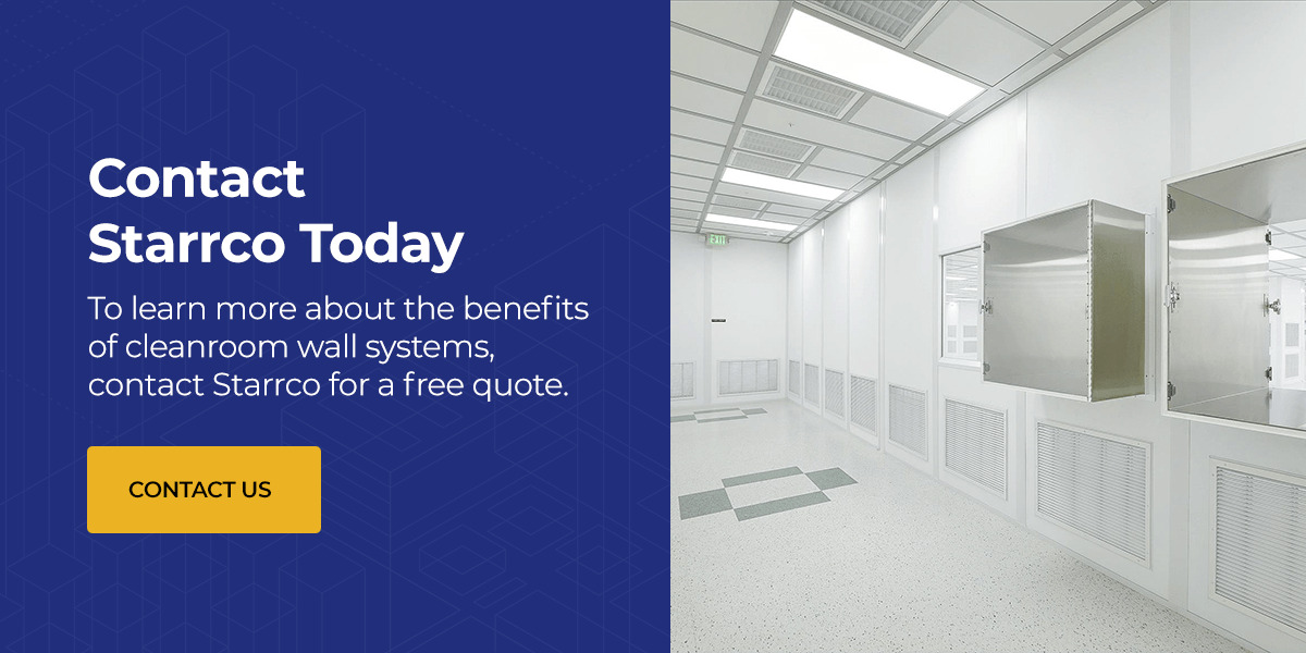 To learn more about the benefits of cleanroom wall systems, contact Starrco for a free quote.