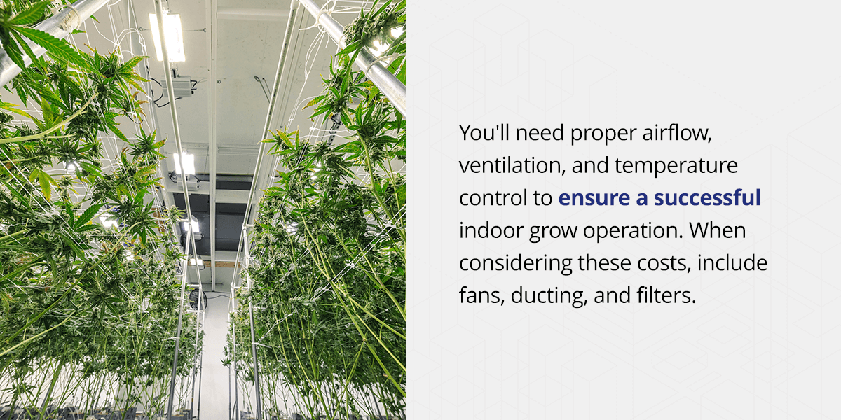 You'll need proper airflow, ventilation, and temperature control to ensure a successful indoor grow operation. 